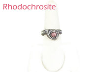 Load image into Gallery viewer, Adjustable Woven Sterling Silver Ring with Customizable Gemstone - Heather Jordan Jewelry