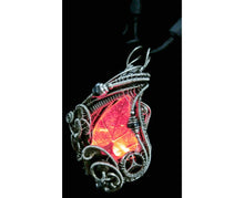 Load image into Gallery viewer, Seasonal Colors Leaf Necklace with Upcycled Electronic and Watch Parts, Steampunk/Cyberpunk Fusion