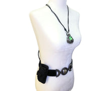 Load image into Gallery viewer, Seasonal Colors Leaf Necklace with Upcycled Electronic and Watch Parts, Steampunk/Cyberpunk Fusion