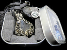 Load image into Gallery viewer, Seasonal Colors Leaf Necklace with Upcycled Electronic and Watch Parts, Steampunk/Cyberpunk Fusion