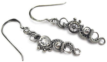 Load image into Gallery viewer, Sterling Silver Woven Steampunk Earrings - Heather Jordan Jewelry