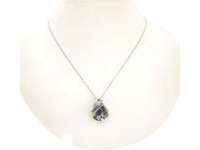 Load image into Gallery viewer, Blue Sapphire Wire-Wrapped Pendant with Ethiopian Welo Opals