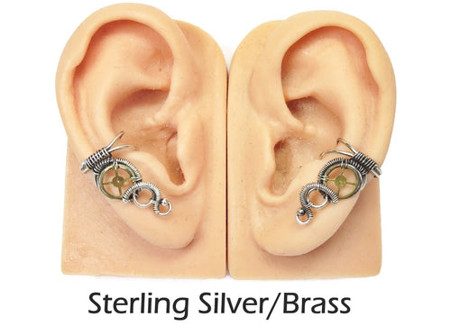 Small, Standard Steampunk Ear Cuff - Heather Jordan Jewelry