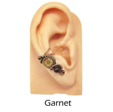 Load image into Gallery viewer, Custom Gemstone Small Bronze Steampunk Ear Cuff - Heather Jordan Jewelry