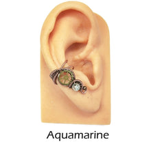 Load image into Gallery viewer, Custom Gemstone Small Bronze Steampunk Ear Cuff - Heather Jordan Jewelry