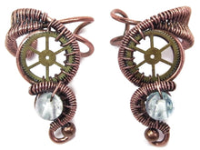 Load image into Gallery viewer, Custom Gemstone Small Bronze Steampunk Ear Cuff - Heather Jordan Jewelry