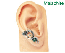 Load image into Gallery viewer, Custom Gemstone and Sterling Silver Small Steampunk Ear Cuff - Heather Jordan Jewelry