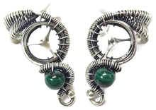 Load image into Gallery viewer, Custom Gemstone and Sterling Silver Small Steampunk Ear Cuff - Heather Jordan Jewelry