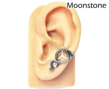 Load image into Gallery viewer, Custom Gemstone and Sterling Silver Small Steampunk Ear Cuff - Heather Jordan Jewelry