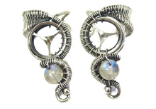 Load image into Gallery viewer, Custom Gemstone and Sterling Silver Small Steampunk Ear Cuff - Heather Jordan Jewelry