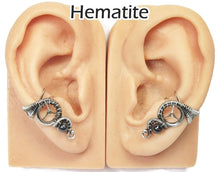 Load image into Gallery viewer, Custom Gemstone and Sterling Silver Small Steampunk Ear Cuff - Heather Jordan Jewelry