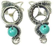 Load image into Gallery viewer, Custom Gemstone and Sterling Silver Small Steampunk Ear Cuff - Heather Jordan Jewelry
