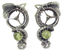 Load image into Gallery viewer, Custom Gemstone and Sterling Silver Small Steampunk Ear Cuff - Heather Jordan Jewelry