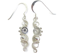 Load image into Gallery viewer, Sterling Silver Woven Steampunk Earrings - Heather Jordan Jewelry
