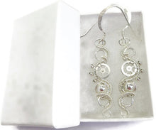 Load image into Gallery viewer, Sterling Silver Woven Steampunk Earrings - Heather Jordan Jewelry