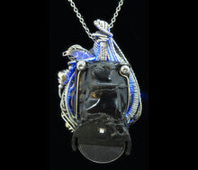 Load image into Gallery viewer, Blue Hex Nut LED Steampunk/Cyberpunk Fusion Pendant