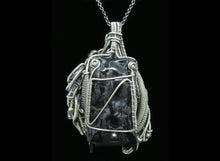 Load image into Gallery viewer, Blue Flickering Nixie Tube Steampunk-Cyberpunk Fusion Pendant