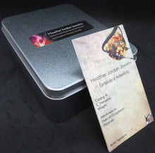 Load image into Gallery viewer, Cyberpunk Nixie Tube Necklace with Upcycled Electronic and Watch Parts, Blue & Orange LED