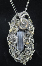 Load image into Gallery viewer, LED Resin Gem Cyberpunk Necklace with Upcycled Electronic and Watch Parts