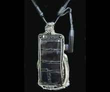 Load image into Gallery viewer, Sunrise-Sunset Steampunk/Cyberpunk Fusion Necklace in Sterling Silver with Upcycled Watch Parts & LEDs