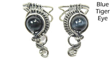 Load image into Gallery viewer, Custom Gemstone and Sterling Silver Woven Wire Ear Cuff; "Woven Bezel" Model - Heather Jordan Jewelry