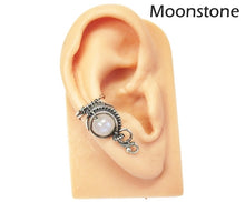 Load image into Gallery viewer, Custom Gemstone and Sterling Silver Woven Wire Ear Cuff; "Woven Bezel" Model - Heather Jordan Jewelry