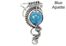 Load image into Gallery viewer, Custom Gemstone and Sterling Silver Woven Wire Ear Cuff; "Woven Bezel" Model - Heather Jordan Jewelry
