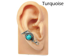 Load image into Gallery viewer, Custom Gemstone and Sterling Silver Woven Wire Ear Cuff; "Woven Bezel" Model - Heather Jordan Jewelry