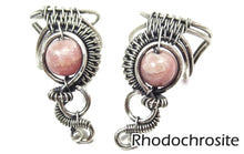 Load image into Gallery viewer, Custom Gemstone and Sterling Silver Woven Wire Ear Cuff; "Woven Bezel" Model - Heather Jordan Jewelry