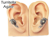 Load image into Gallery viewer, Custom Gemstone and Sterling Silver Woven Wire Ear Cuff; "Woven Bezel" Model - Heather Jordan Jewelry