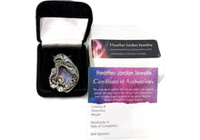 Load image into Gallery viewer, Aurora Opal Pendant: Sterling Silver Wire-Wrapped with Rainbow Moonstone - Heather Jordan Jewelry
