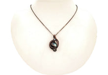 Load image into Gallery viewer, Custom Gemstone Steampunk Pendant, Wire-Wrapped in Bronze