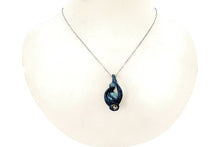 Load image into Gallery viewer, Steampunk Verdigris Hemo Jasper Pendant, Wire-Wrapped in Brass with Green Apatite