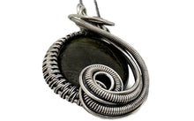 Load image into Gallery viewer, Sterling Silver Labradorite Jewelry Set with Swarovski Crystal - Necklace and Earrings