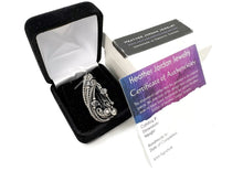 Load image into Gallery viewer, Vivianite Crystal Wire-Wrapped Pendant in Sterling Silver with Herkimer Diamonds