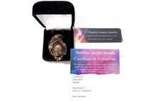 Load image into Gallery viewer, Picasso Jasper Wire Wrapped Pendant in Bronze with Labradorite - Heather Jordan Jewelry