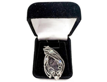 Load image into Gallery viewer, Pink Amethyst Wire-Wrapped Pendant with Rainbow Moonstone in Sterling Silver - Heather Jordan Jewelry