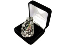 Load image into Gallery viewer, Multicolored Bismuth Crystal Pendant Necklace with Herkimer Diamonds in Sterling Silver
