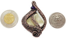 Load image into Gallery viewer, Citrine Wire-Wrapped Pendant in Bronze with Amethyst - Heather Jordan Jewelry