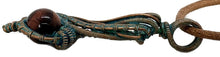 Load image into Gallery viewer, Custom Verdigris Gemstone Pendant, Copper Wire Wrap, "Comet" Model