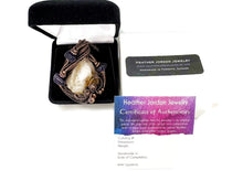Load image into Gallery viewer, Citrine Crystal Wire Wrapped Pendant in Bronze with Amethyst Nuggets - Heather Jordan Jewelry