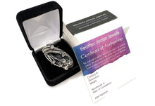 Load image into Gallery viewer, Twinned Vivianite Crystal Wire-Wrapped Pendant in Sterling Silver with Herkimer Diamonds