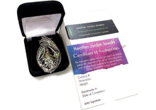 Load image into Gallery viewer, Bismuth Crystal Pendant: UV-Reactive Glass &amp; Sterling Silver Wire Wrap Necklace - Heather Jordan Jewelry