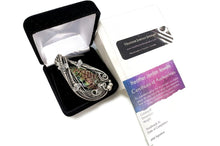 Load image into Gallery viewer, Multicolored Bismuth Crystal Pendant Necklace with Herkimer Diamonds in Sterling Silver