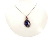 Load image into Gallery viewer, Amethyst and Bronze Necklace and Earrings Jewelry Set with Swarovski Crystal, Swish Design