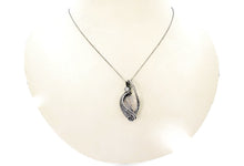 Load image into Gallery viewer, Rose Quartz Mini Woven Teardrop Pendant with Rainbow Moonstone: Sterling Silver Wire Wrap - Heather Jordan Jewelry