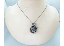 Load image into Gallery viewer, Raw Kunzite Crystal and Morganite Pendant: Sterling Silver Wire Wrap