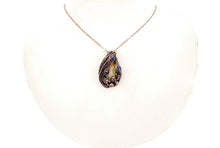Load image into Gallery viewer, Citrine Crystal Wire Wrapped Pendant in Bronze with Amethyst - Heather Jordan Jewelry