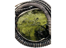 Load image into Gallery viewer, Large Moldavite Pendant Wire-Wrapped in Sterling Silver with Herkimer Diamonds - Heather Jordan Jewelry