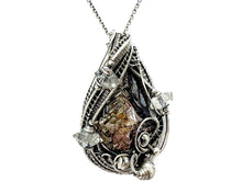 Load image into Gallery viewer, Bismuth Crystal Pendant Necklace with Herkimer Diamonds in Sterling Silver - Heather Jordan Jewelry